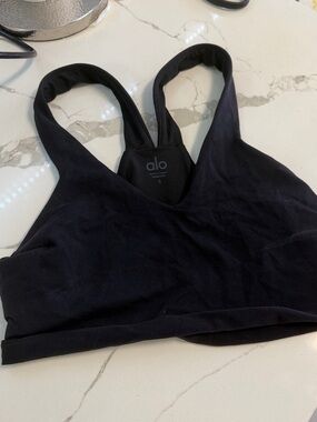 ALO Yoga Black Racerback Sports Bra